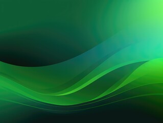 Fototapeta premium Green wave and line abstract background. Generative AI