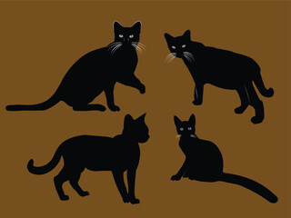 black cat silhouettes