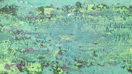 Fondo textura de madera pintada verde aqua y amarillo-verde limón