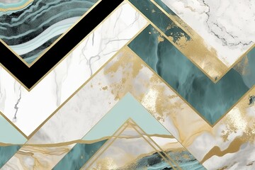 Arrière-plan art déco abstrait, motif géométrique minimaliste, incrustation de mosaïque moderne, texture d'agate de marbre et d'or, conception artistique de pierre artificielle, carrelage en marbre, i