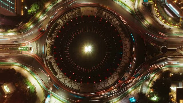 Timelapse 'Selamat Datang Monument", also known as the Monumen Bundaran HI.
