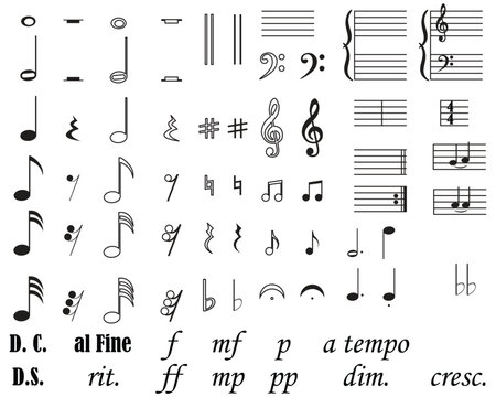 Musical notes collection
