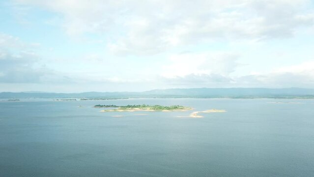 Captivating Aerial View of RANGAMATI's Scenic Waterscape.
