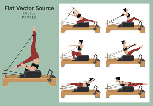 A source of exercise for women who enjoy indoor exercise as a hobby with Pilates equipment