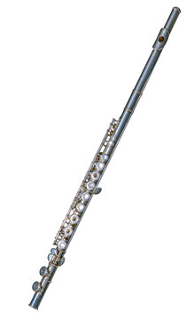 Transverse flute or side-blown without background