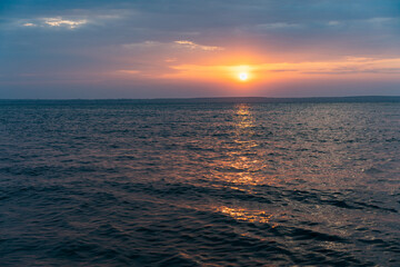 The Great Russian Volga River and its banks.
