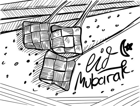 eid fitri ketupat vector