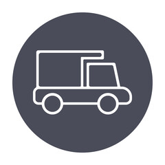 dumper truck flat vector icon for apps and websites