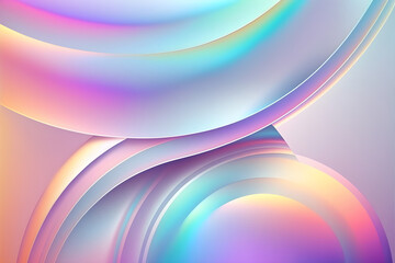 Holographic neon curved wave in motion. Rainbow wallpaper background. Holographic gradient
