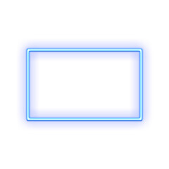 Blue Neon Glow Frame