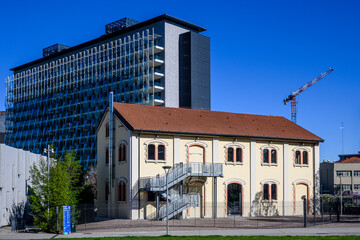 Milano Porta Nuova, piazza Gae Aulenti, Bosco in Città, in primavera