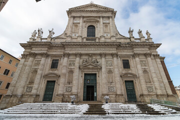 Ancient catholic church in Rome, Italy