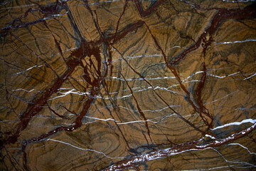 Brown amber natural marble indian slab with dark red and white vein Bidasar Brown