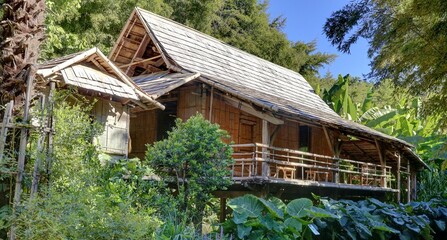 bambouseraie d'Anduze dans les Cévennes, Gard, Occitanie, France