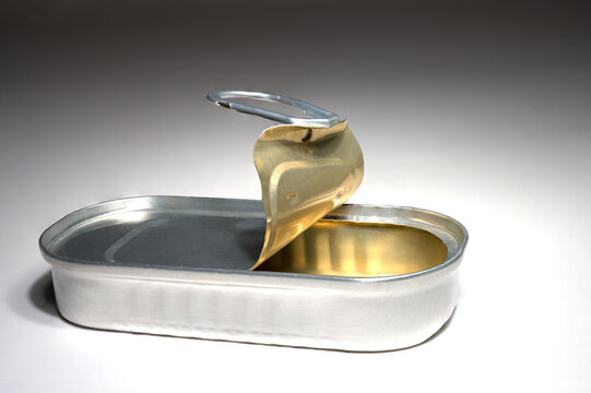 silver fish tin can opened concept stockpiling