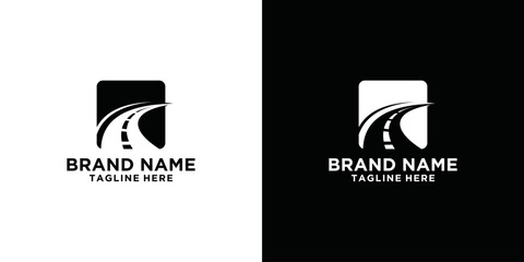 road logo design in icon vector template illustration