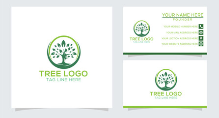 natural tree logo Template