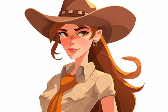 Cartoon Cowgirl. Generative AI.
Illustration of a cowgirl in a cartoon style.