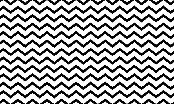 Zig zag line vector seamless pattern. Black and white repeat wave lines. Geometric  monochrome ornament.