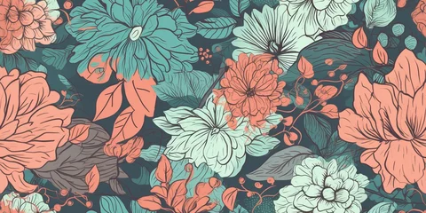 Gordijnen seamless floral background © nano gallery