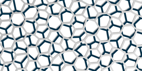 Blue and white geometric line overlapping layer background.