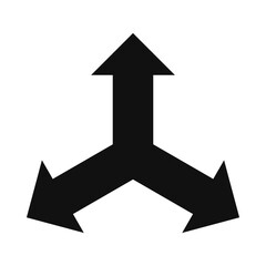 Three Way Outward Pointing Arrows Icon