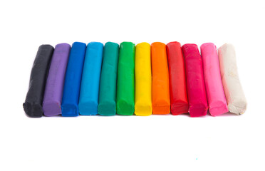 colored plasticine isolated