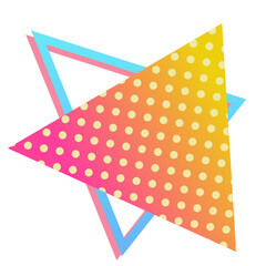 Element abstract retro style 80s-90s geometric shapes