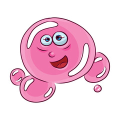 Unusual cute monster. Fictional quirky character.