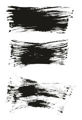 Flat Fan Brush Thin Long Background High Detail Abstract Vector Background Set 