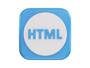 html programing icon 3d rendering vector illustration