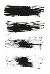 Flat Fan Brush Thin Long Background High Detail Abstract Vector Background Set 