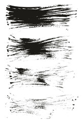 Flat Fan Brush Thin Long Background High Detail Abstract Vector Background Set 