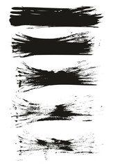 Flat Fan Brush Thin Long Background High Detail Abstract Vector Background Set 