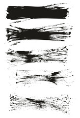 Flat Fan Brush Thin Long Background High Detail Abstract Vector Background Set 