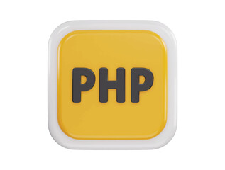 php programing icon 3d rendering vector illustration