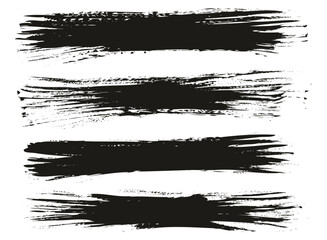 Flat Fan Brush Thin Long Background High Detail Abstract Vector Background Set 