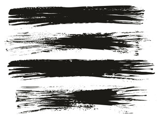 Flat Fan Brush Thin Long Background High Detail Abstract Vector Background Set 
