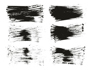 Flat Fan Brush Thin Long Background High Detail Abstract Vector Background Set 