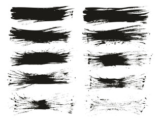 Flat Fan Brush Thin Long Background High Detail Abstract Vector Background Set 