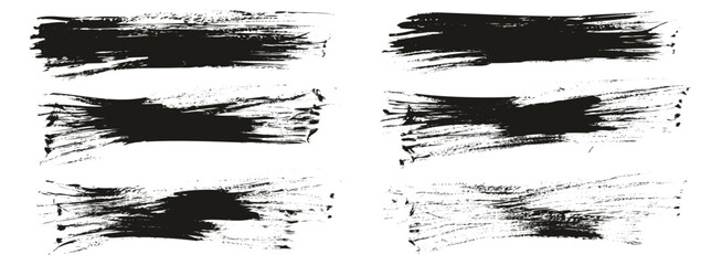 Flat Fan Brush Thin Long Background High Detail Abstract Vector Background Set 