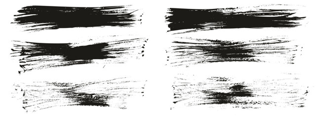 Flat Fan Brush Thin Long Background High Detail Abstract Vector Background Set 