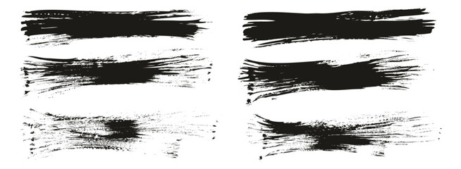 Flat Fan Brush Thin Long Background High Detail Abstract Vector Background Set 