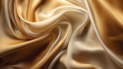 Smooth elegant golden silk or satin luxury cloth texture can use as wedding background. Luxurious background design. In Sepia toned. Retro style. Generative Ai.