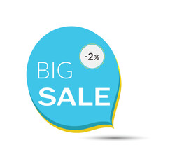 Up to 2 percent off price discount big sale banner.