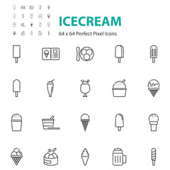 set of icecream icon, dessert, sweet,