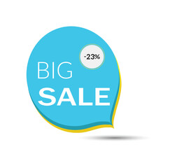 Up to 23 percent off price discount big sale banner.