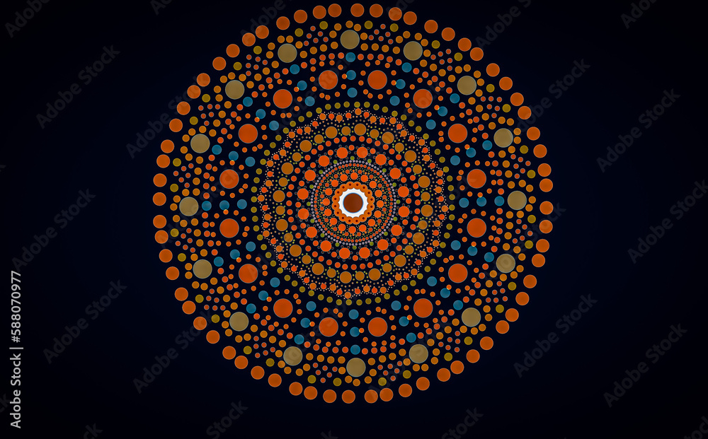 Wall mural abstract circle background