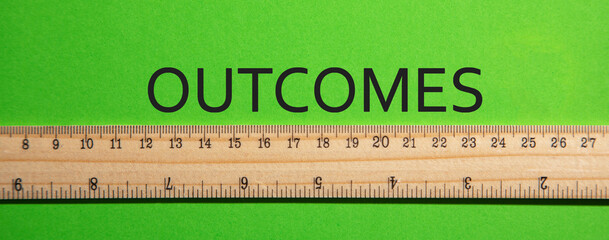 Measuring Outcomes word. Business concept