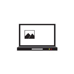 laptop icon monitor line illustration vector design